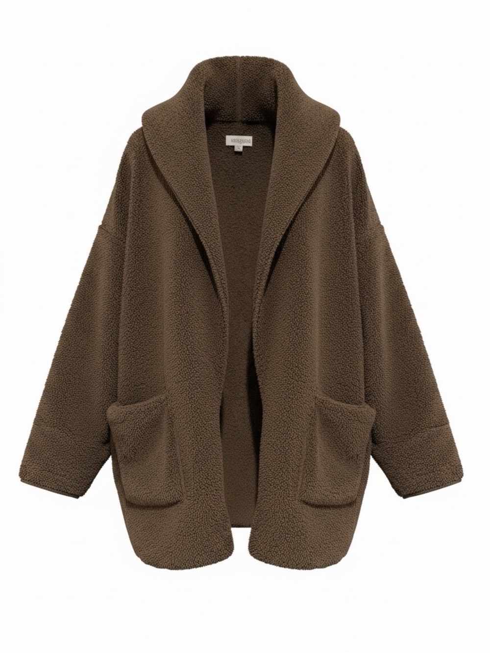 Koolaburra Oversized Teddy Jacket in Brown